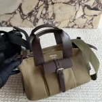 Vintage Canvas and Leather Tote Bag-no box - Image 2