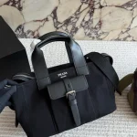 Vintage Canvas and Leather Tote Bag-no box - Image 10