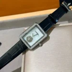 Spinning 6-petal camellia ✨ Modern classic design with an electroplated glass bezel. Unique style with a leather strap. Imported Japanese quartz movement for accurate time-box - Image 3
