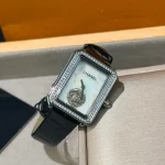 Spinning 6-petal camellia ✨ Modern classic design with an electroplated glass bezel. Unique style with a leather strap. Imported Japanese quartz movement for accurate time-box - Image 9