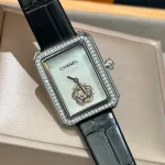 Spinning 6-petal camellia ✨ Modern classic design with an electroplated glass bezel. Unique style with a leather strap. Imported Japanese quartz movement for accurate time-box - Image 7