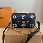 Embossed Leather Messenger Bag-box