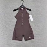 Women's Sexy High-Support Jumpsuit: Zip-Up Backless V-Neck Bodysuit with Peach Lift, Yoga & Fitness Activewear - Image 4