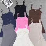 Flattering Backless Breathable Yoga Dress, Built-in Bra Tennis Skort for Outdoor Sports