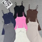 Flattering Backless Breathable Yoga Dress, Built-in Bra Tennis Skort for Outdoor Sports - Image 3