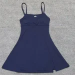 Flattering Backless Breathable Yoga Dress, Built-in Bra Tennis Skort for Outdoor Sports - Image 9