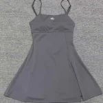 Flattering Backless Breathable Yoga Dress, Built-in Bra Tennis Skort for Outdoor Sports - Image 7