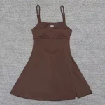 Flattering Backless Breathable Yoga Dress, Built-in Bra Tennis Skort for Outdoor Sports - Image 6