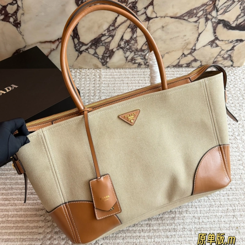 13427430862049200 Canvas and leather tote bag-no box - Image 1