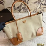 Canvas and leather tote bag-no box - Image 11