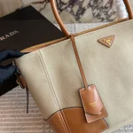 Canvas and leather tote bag-no box - Image 9