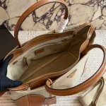 Canvas and leather tote bag-no box - Image 4