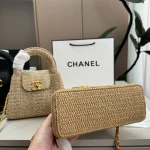 Obsessed! The ultimate raffia woven bag that makes you want to jet-set immediately~ Raffia woven lunchbox bag-box - Image 6