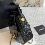 Crocodile-embossed handle chain bag- box - Image 10