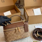 Box bag, classic monogram PVC with cowhide trim-box - Image 2