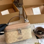 Box bag, classic monogram PVC with cowhide trim-box - Image 12