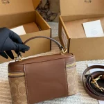Box bag, classic monogram PVC with cowhide trim-box - Image 5
