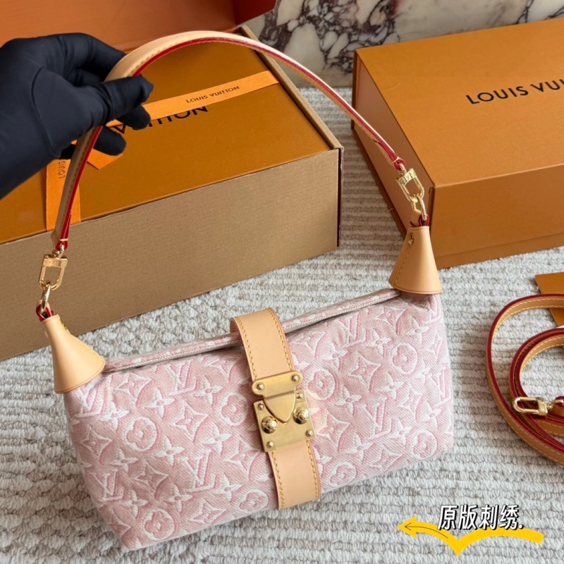 13428213465057400 Exclusive washed pink denim with 3D raised monogram embroidery-box - Image 1