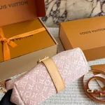 Exclusive washed pink denim with 3D raised monogram embroidery-box - Image 8