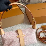 Exclusive washed pink denim with 3D raised monogram embroidery-box - Image 6