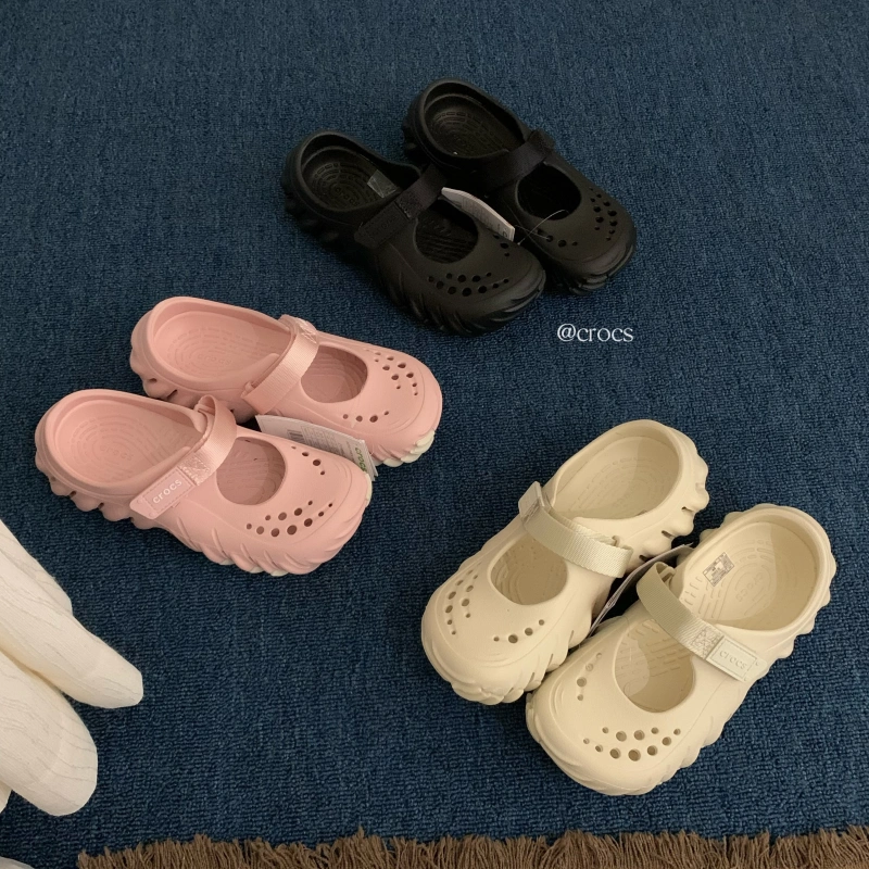 13428317321448200 Bobo Mary Jane Crocs for Women - Anti-Slip Summer Beach Shoes, Stylish & Ready-to-Wear - Image 1