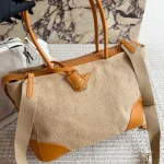 Linen Patchwork Tote Bag-no box - Image 11