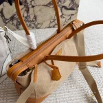 Linen Patchwork Tote Bag-no box - Image 8
