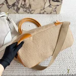 Linen Patchwork Tote Bag-no box - Image 6