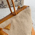 Linen Patchwork Tote Bag-no box - Image 4