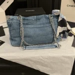 Denim Pearl Chain Bag-box - Image 8