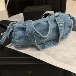 Denim Pearl Chain Bag-no box - Image 7