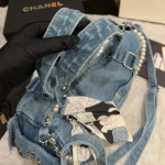 Denim Pearl Chain Bag-no box - Image 6