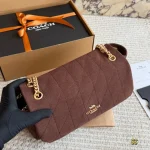 Quilted chain shoulder bag with a delicate suede finish and flawless diamond stitching-box - Image 10