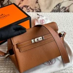 This Hermès Kelly messenger bag is made of genuine leather and has such a unique vibe with a premium feel-box - Image 4