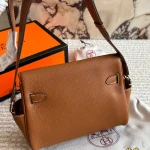 This Hermès Kelly messenger bag is made of genuine leather and has such a unique vibe with a premium feel-box - Image 14