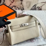 This Hermès Kelly messenger bag is made of genuine leather and has such a unique vibe with a premium feel-box - Image 8