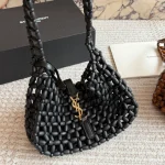 Beaded underarm bag, entirely hand-woven from wooden beads-box - Image 2