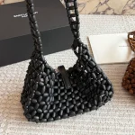 Beaded underarm bag, entirely hand-woven from wooden beads-box - Image 8