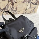 Black and silver nylon backpack with a small pouch-no box - Image 11