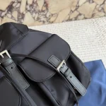 Black and silver nylon backpack with a small pouch-no box - Image 9