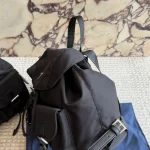 Black and silver nylon backpack with a small pouch-no box - Image 8