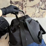 Black and silver nylon backpack with a small pouch-no box - Image 7
