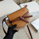 Can be worn as a chest bag or a crossbody! The cowhide leather feels absolutely amazing. The leather quality is just top-notch! Saddle bag-box