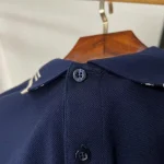 Men's Embroidered Badge Lapel Short Sleeve Polo Shirt Casual T-shirt - Image 2