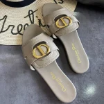 Stylish New Flat Slippers: Close-up Detail Shots-box