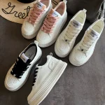Chanel-style Chunky Sole Sneakers: Close-up Detail Shots-box