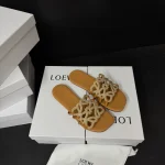 Summer Limited New Hollow Rhinestone Flat Slippers-box - Image 11