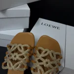 Summer Limited New Hollow Rhinestone Flat Slippers-box - Image 8