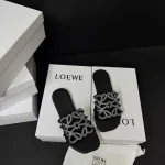 New Summer Limited Hollow-out Rhinestone Flat Slide Sandals-box - Image 13