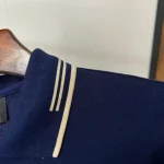 Men's Embroidered Badge Lapel Short Sleeve Polo Shirt Casual T-shirt - Image 4